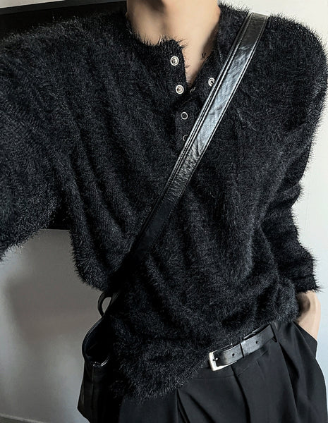[COSYHARU公式]Mohair 4 Burton Henley Neck 関税・配送料込み モヘア4バートンヘンリーネック - COSYHARU | 60% - アジア