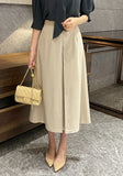 Roadme Slit A-Line Long Skirt