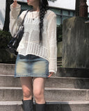 Done Punching Net Loose Fit Knit