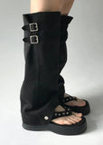 (2-WAY) EYELET FLIP-FLOP BOOTS