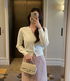 Tyrens V Round Knit Cardigan