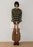 SUEDE EYELET SHOULDER BAG