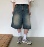 Hamund Washing Denim Bermuda Pants