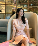 Maen Pearl Cubic Tweed One Piece