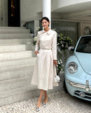 Renea Satin Flare Skirt