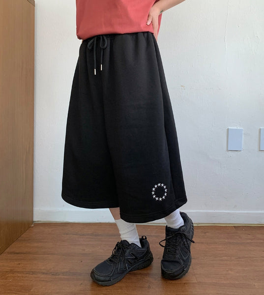 【BAON】[unisex] Miol embroidery star banding bermuda pants BAON (バオン) - [男女兼用]ミオール刺繍スターバンディング