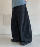 Yuhai Stripe Balloon Wide Denim Pants