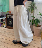 Gothel Jacquard Pintuck Balloon Wide Pants