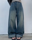 Corey washing denim wide pants