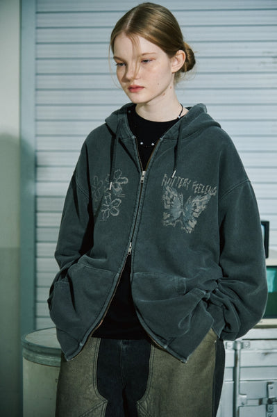 【CPGN STUDIO】[2-WAY] Fluttery Pigment Hood Zip Up Smoke 0001_74b86061-fb2c-49ad-9929-