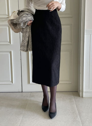 Shumaz Wave Jacquard H-Line Skirt