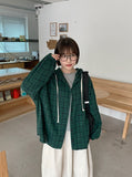 Gakoi Brushed Check Hood Over Shirt