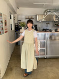 Fanati pocket pin tuck flare long one piece