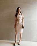 Cellmond Peplum H Line One Piece