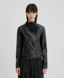 Asymmetrical Biker Leather Jacket