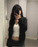 Ati Basic Round Knit Cardigan