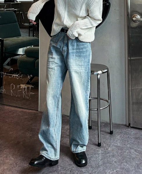 【COSYHARU】Embo ice washed denim pants COSYHARU (コシハル) - エンボアイスウォッシングデニムパンツ
