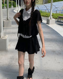 Quni Frill Bolero Strap Cardigan