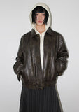 SHEEN LEATHER JUMPER