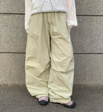 Zevner Banding Nylon Wide Pants