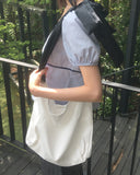 Eno Ribbon Strap Cotton Cross Shoulder Bag