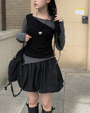 Cesi Slit Bustier T-shirt Set