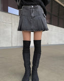 Zito Black Blue Cargo Mini Skirt