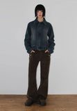 DENIM BELTED POCKET JACKET