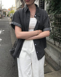 Kent Denim Roll-Up Short Sleeve Shirt