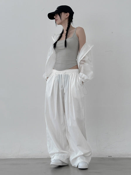 【mnem】Pitt pintuck nylon pants mnem(ムネム) - ピットピンタックナイロンパンツ / Pitt pintuck