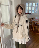 Guerlain Printing Brushed Track Over Color Matching Hoodie