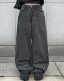 Kanti Wide Cut Washing Denim Pants