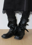 SLOUCH BUCKLE BOOTS