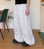 Dewone Parachute Banding String Jogger Pants