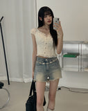 Monaca Lace Frill Blouse