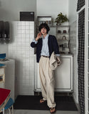 Ablik three tuck linen slacks