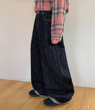 Hitssi banding wide denim pants