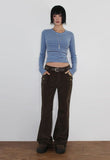 (Brushed) TIE-BACK STRIPE LONGSLEEVE