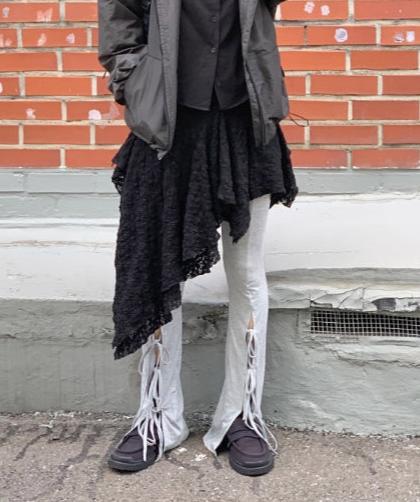 WOOHWA (ウーファ) - アンバランスレーススカート / UNBAL LACE