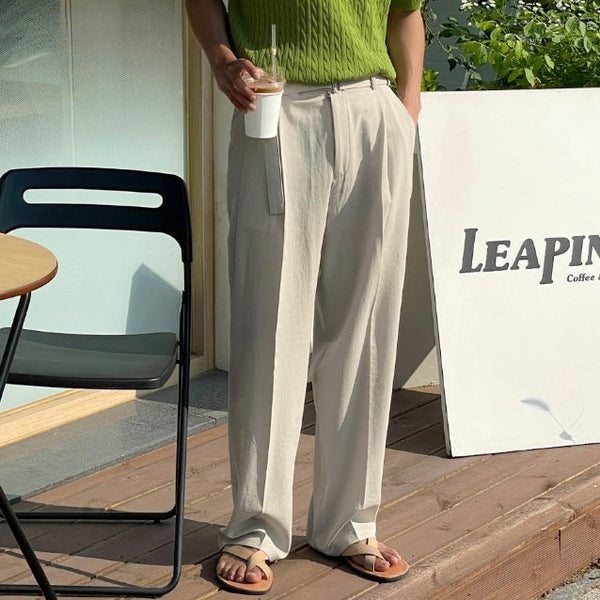 【MODERNIF】Ramief belt wide slacks modernif (モダンイフ) - ラミフベルトワイドスラックス