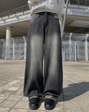 Rodeu Black Summer Denim Wide Pants