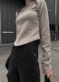 3 hole ribbon knitwear