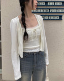 Yayo Crop Sleeveless Cardigan Set