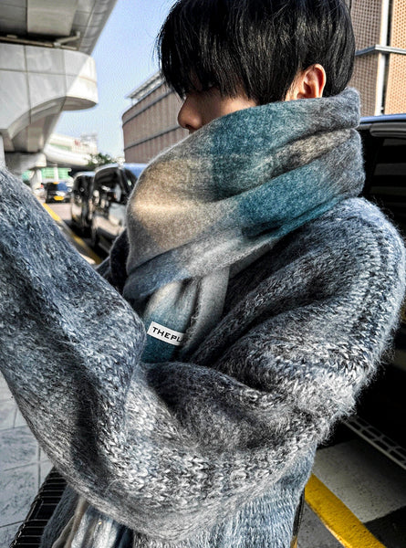 [COSYHARU公式]4FW New Barrel Check muffler 送料・関税込み COSYHARU (コシハル) - バレルチェックマフラー / Barrel Check