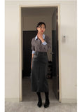 Aba Leather H-Line Skirt