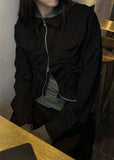 SHIRRING KARA ZIP UP