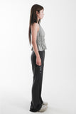 SHIRRING PEPLUM SLEEVELESS