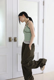 All-day rivet parachute pants