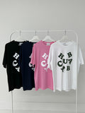 Alphabet Lettering Overfit Short Sleeve T-Shirt