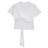 DRAPE SHIRRING T-SHIRTS